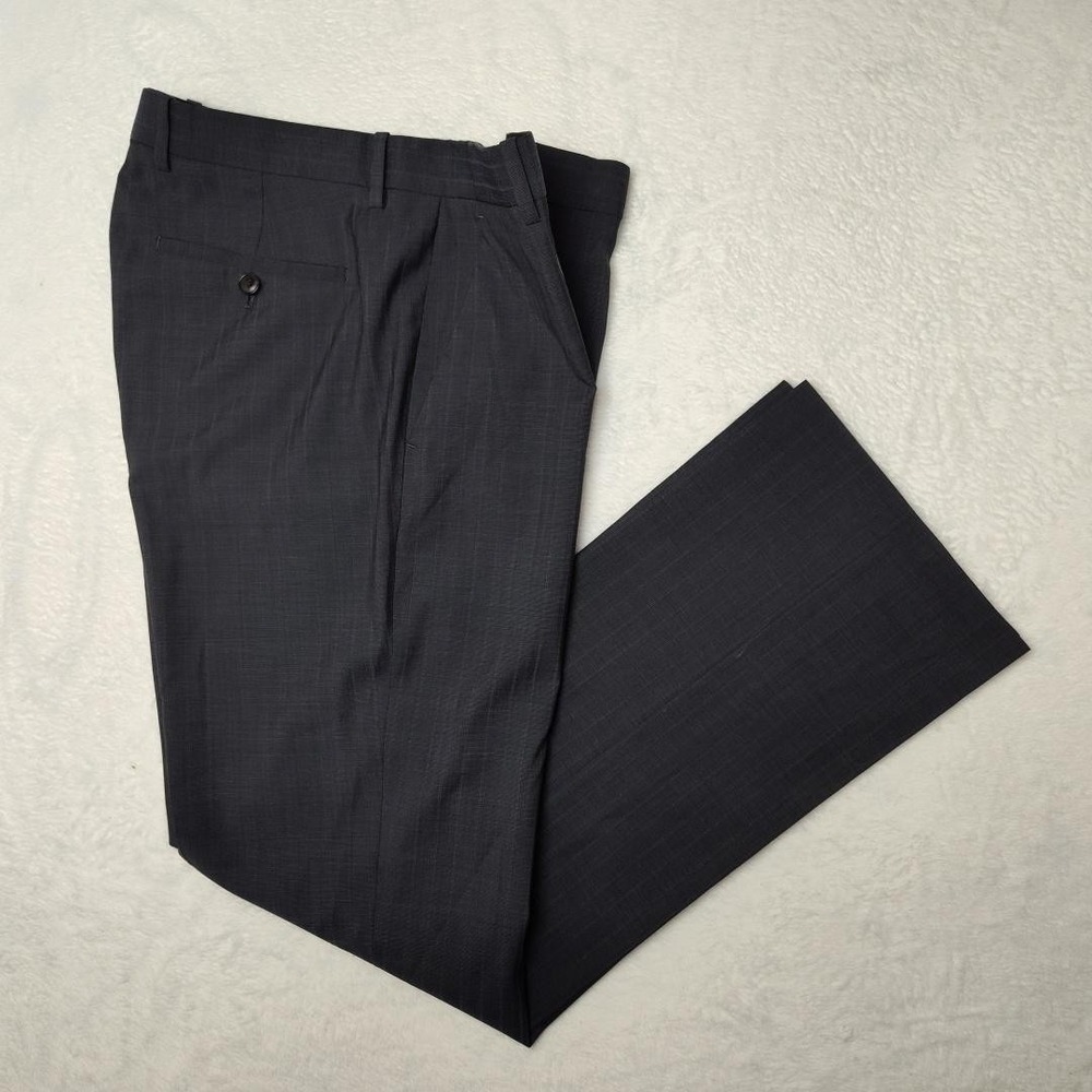 Theory Dress Pants Men 34x31 Gray Flat Lined Cody Shelburne Wool Slacks Trousers